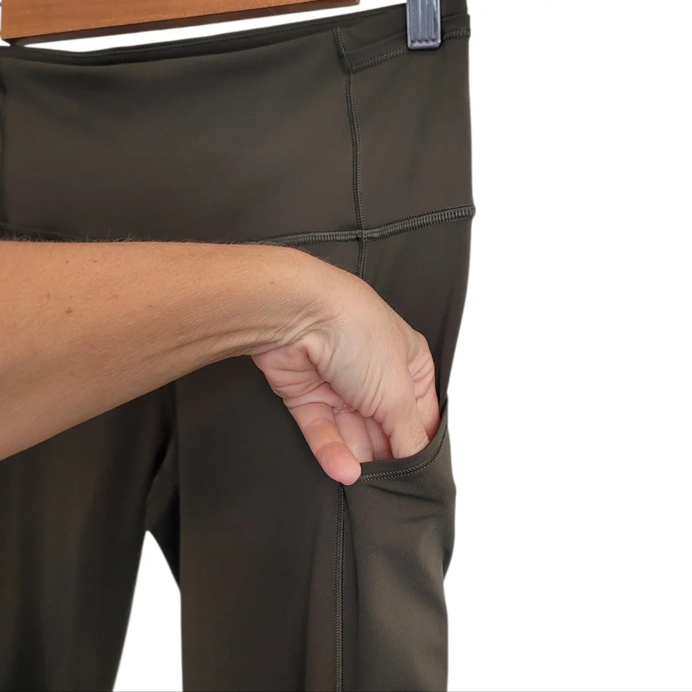 Lululemon Fast & Free Crop II Leggings *Nulux in Dark Olive
